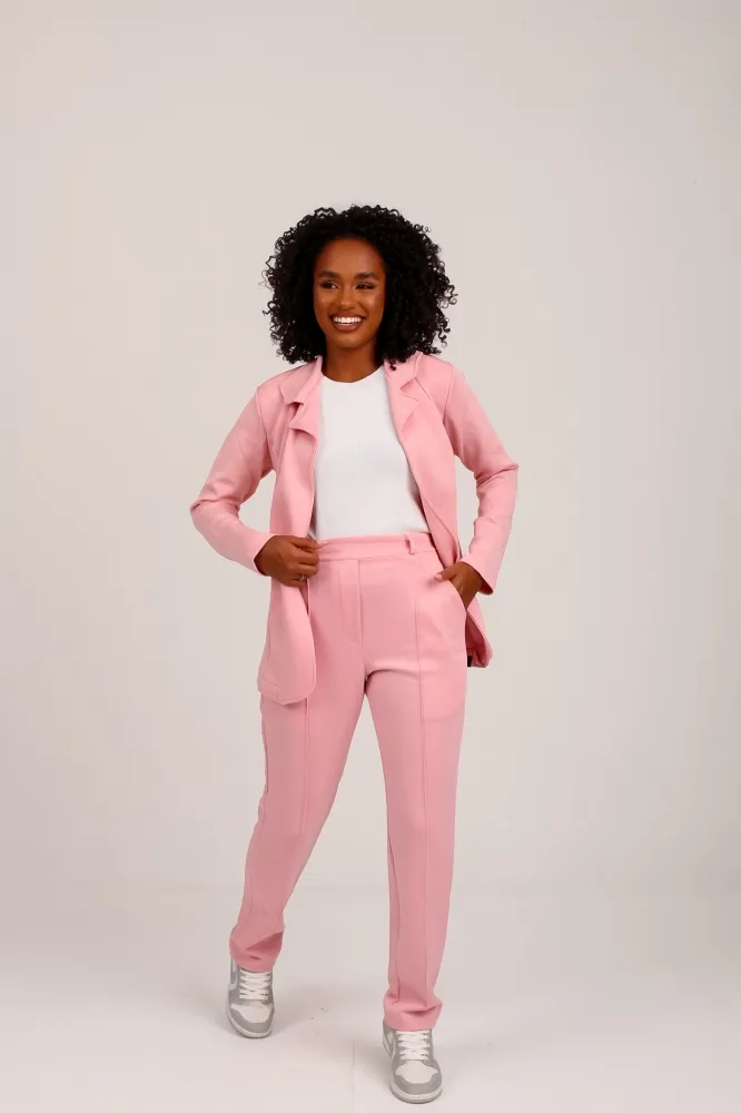 Conjunto Feminino de luxo Lady Griffe Rosa Bebê - Imagem 5